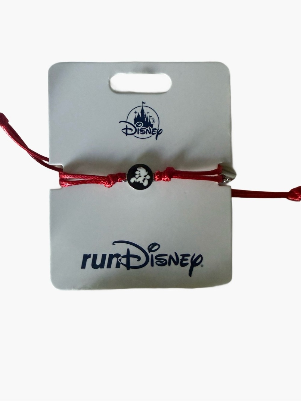 RunDisney Adjustable Bracelet Green Running Mickey Charm